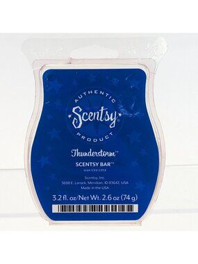 Scentsy Thunderstorm Wickless Wax Melt 3.2oz Brick Discontinued Retired Scent